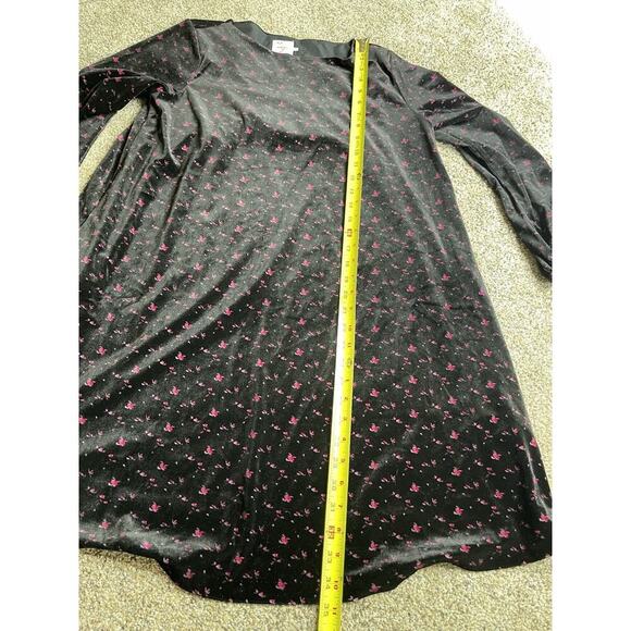 The Nines by Hatch Black Velvet Pink Floral Maternity Dress Size Small - Picture 6 of 6